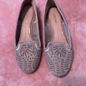 Gianni Bini Women's Sparkling Silver Flats